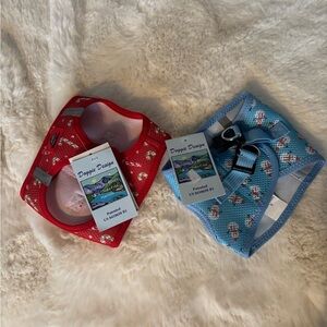 Red and Blue Dog Harness Set